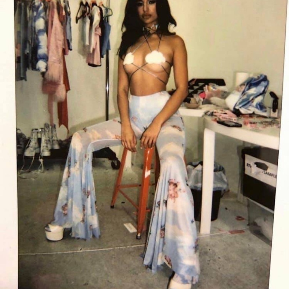 Dollskill bralette and bell bottom pants